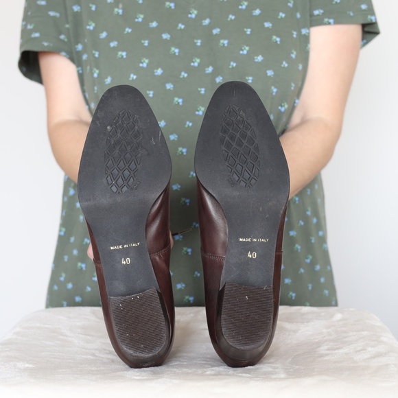 Tosi Vannino Italian Leather Dark Brown Shoes - Size 40/9.5 - Picture 4 of 6